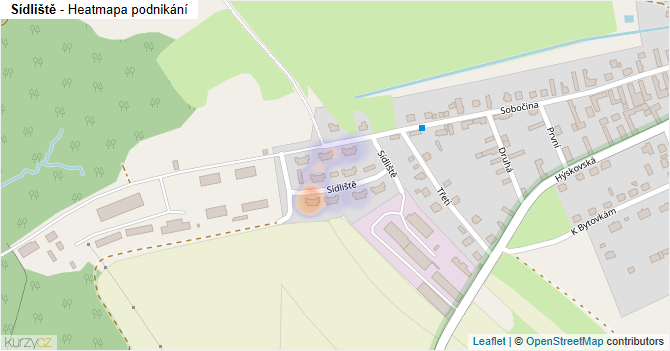 Sídliště - mapa podnikání