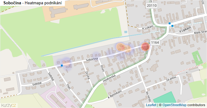 Sobočina - mapa podnikání