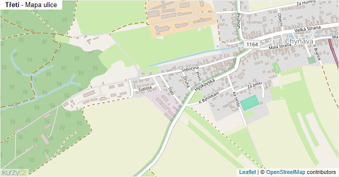 Třetí - mapa ulice