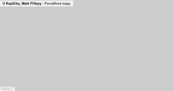 U Kapličky, Malé Přílepy - záplavové mapy stoleté vody