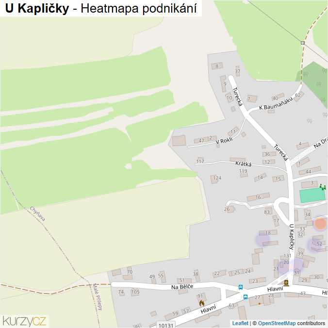 Mapa U Kapličky - Firmy v ulici.
