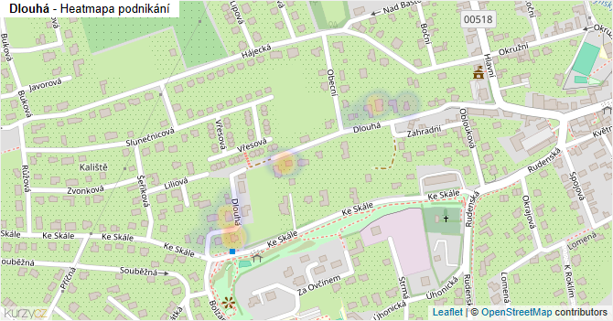 Dlouhá - mapa podnikání