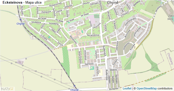 Ecksteinova - mapa ulice