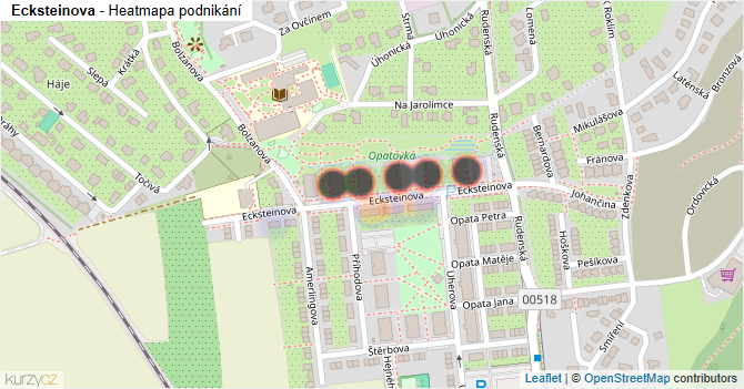 Ecksteinova - mapa podnikání
