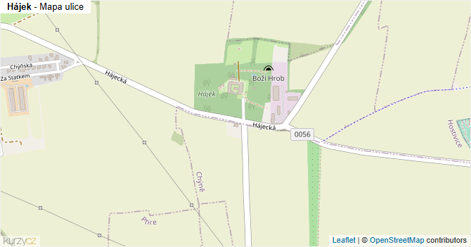 Hájek - mapa ulice