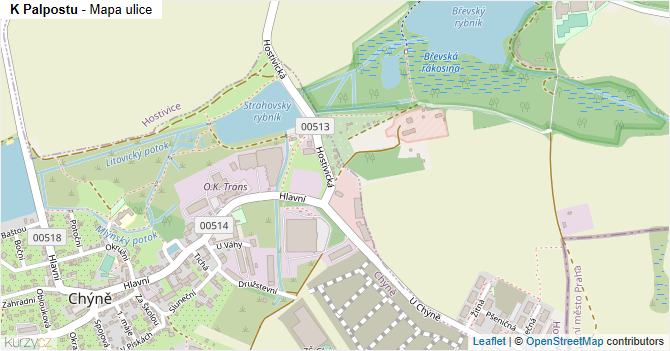 K Palpostu - mapa ulice