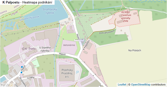 K Palpostu - mapa podnikání