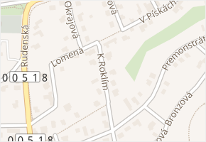 K Roklím v obci Chýně - mapa ulice