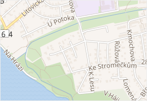 Liliová v obci Chýně - mapa ulice