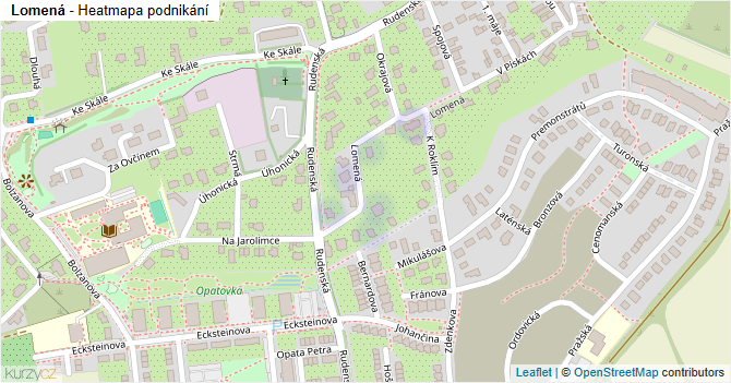 Lomená - mapa podnikání