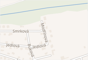 Modřínová v obci Chýně - mapa ulice