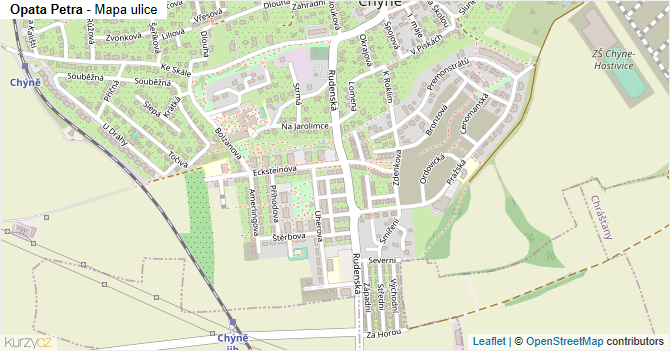 Opata Petra - mapa ulice