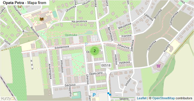 Opata Petra - mapa firem