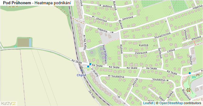 Pod Průhonem - mapa podnikání