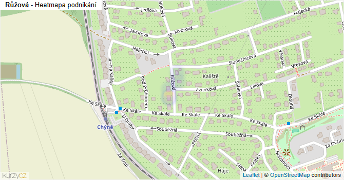 Růžová - mapa podnikání