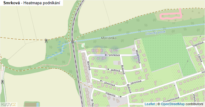 Smrková - mapa podnikání