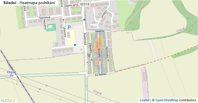 Střední - mapa podnikání