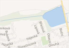 Topolová v obci Chýně - mapa ulice