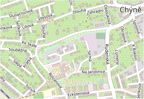 Za Ovčínem v obci Chýně - mapa ulice