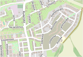 Zdenkova v obci Chýně - mapa ulice