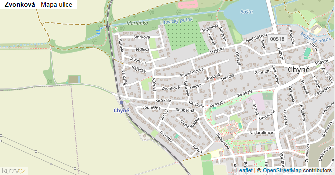 Zvonková - mapa ulice