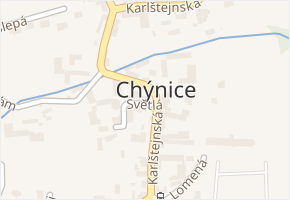 Chýnice v obci Chýnice - mapa části obce