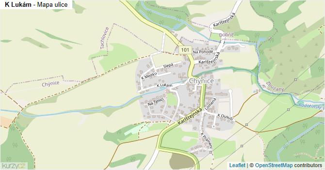K Lukám - mapa ulice