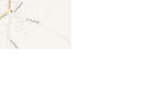 K Ousuší v obci Chýnice - mapa ulice
