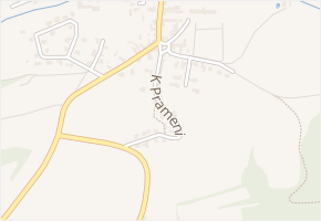 K Prameni v obci Chýnice - mapa ulice