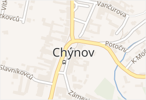 Chýnov v obci Chýnov - mapa části obce