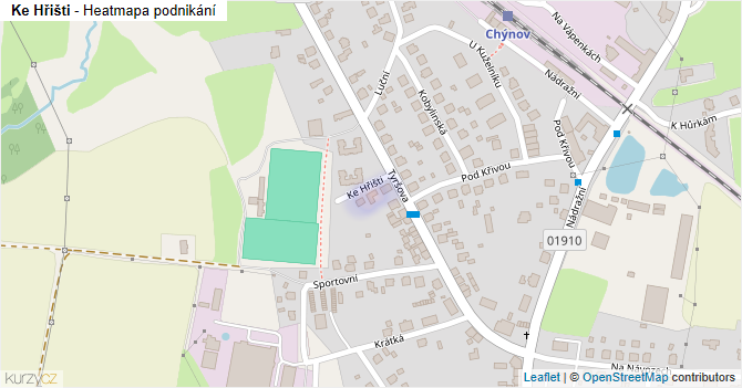 Ke Hřišti - mapa podnikání
