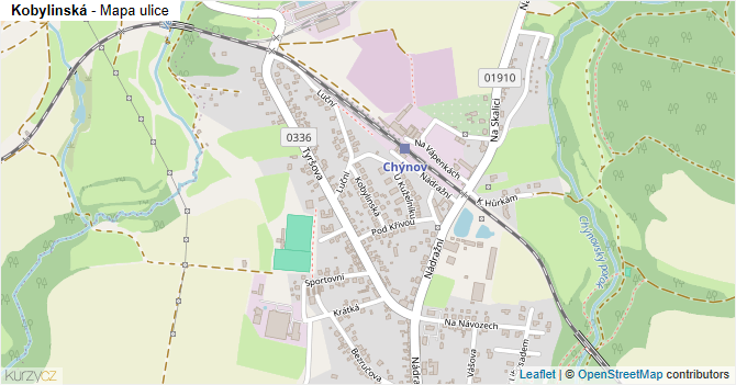 Kobylinská - mapa ulice
