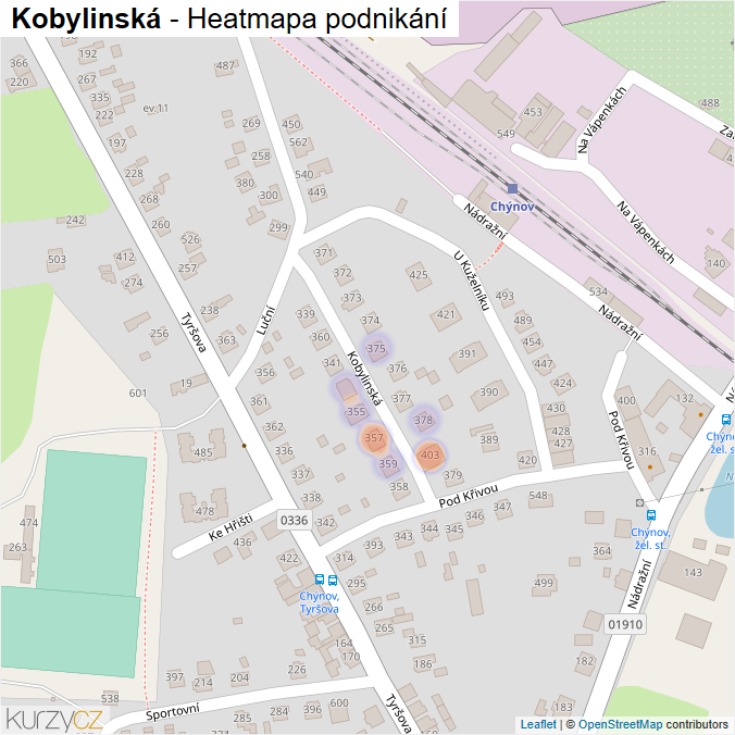 Mapa Kobylinská - Firmy v ulici.