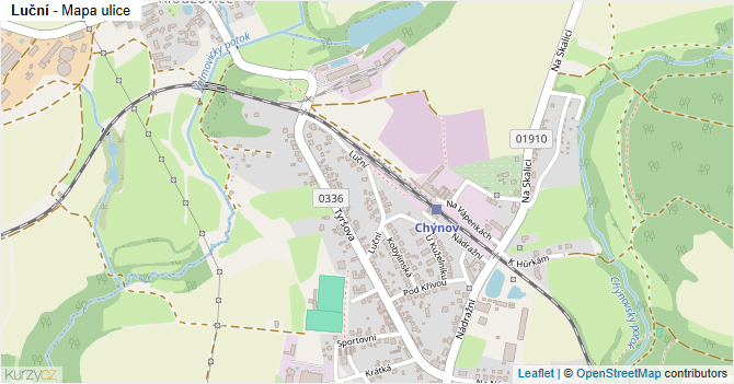 Luční - mapa ulice