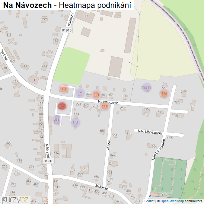 Mapa Na Návozech - Firmy v ulici.