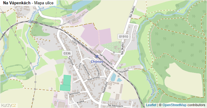Na Vápenkách - mapa ulice