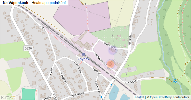 Na Vápenkách - mapa podnikání