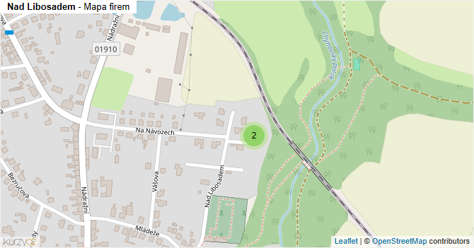 Nad Libosadem - mapa firem