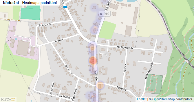 Nádražní - mapa podnikání