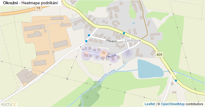 Okružní - mapa podnikání
