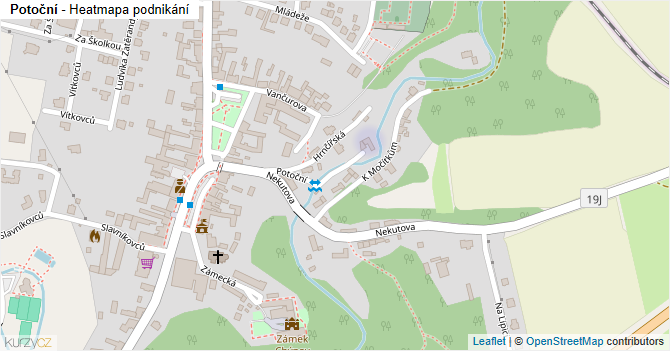 Potoční - mapa podnikání