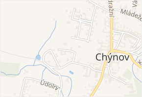 Přemyslovců v obci Chýnov - mapa ulice