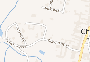Slunečný vrch v obci Chýnov - mapa ulice