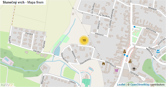 Slunečný vrch - mapa firem