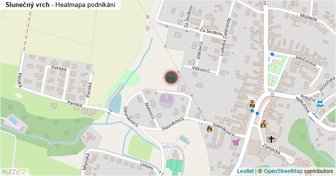 Slunečný vrch - mapa podnikání