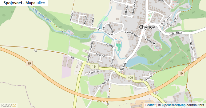 Spojovací - mapa ulice