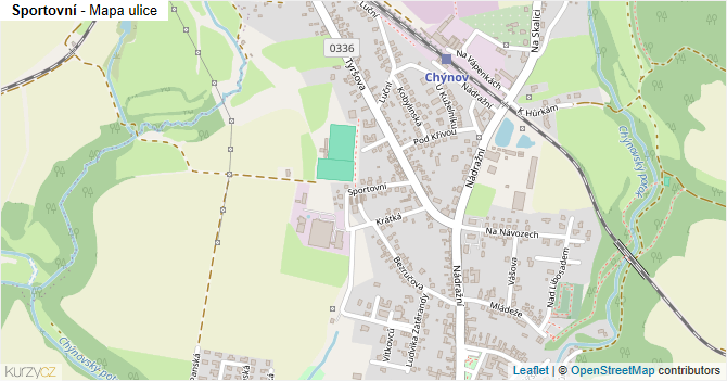 Sportovní - mapa ulice