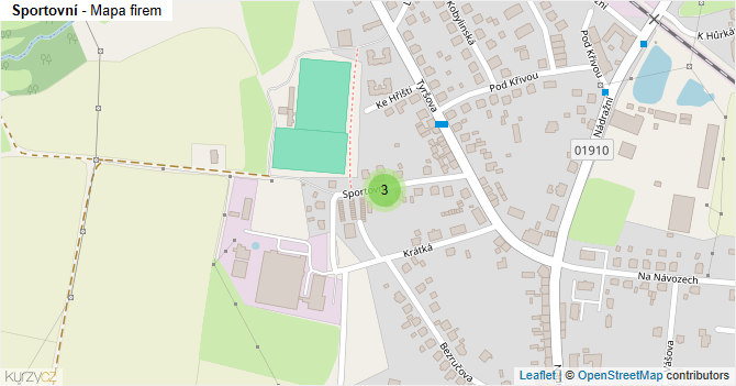 Sportovní - mapa firem