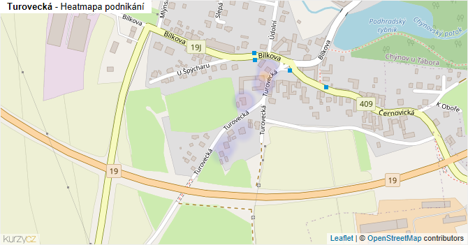 Turovecká - mapa podnikání