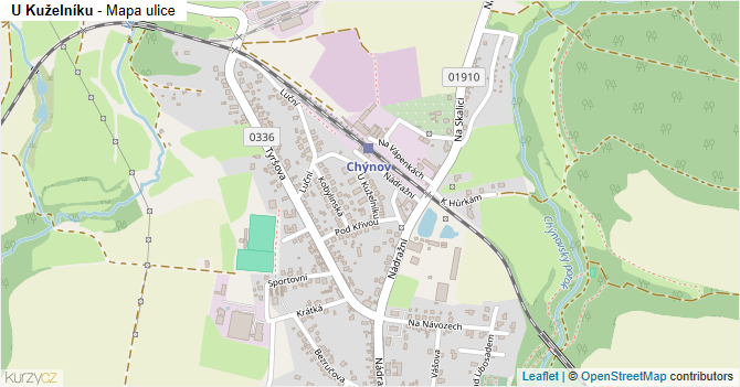 U Kuželníku - mapa ulice